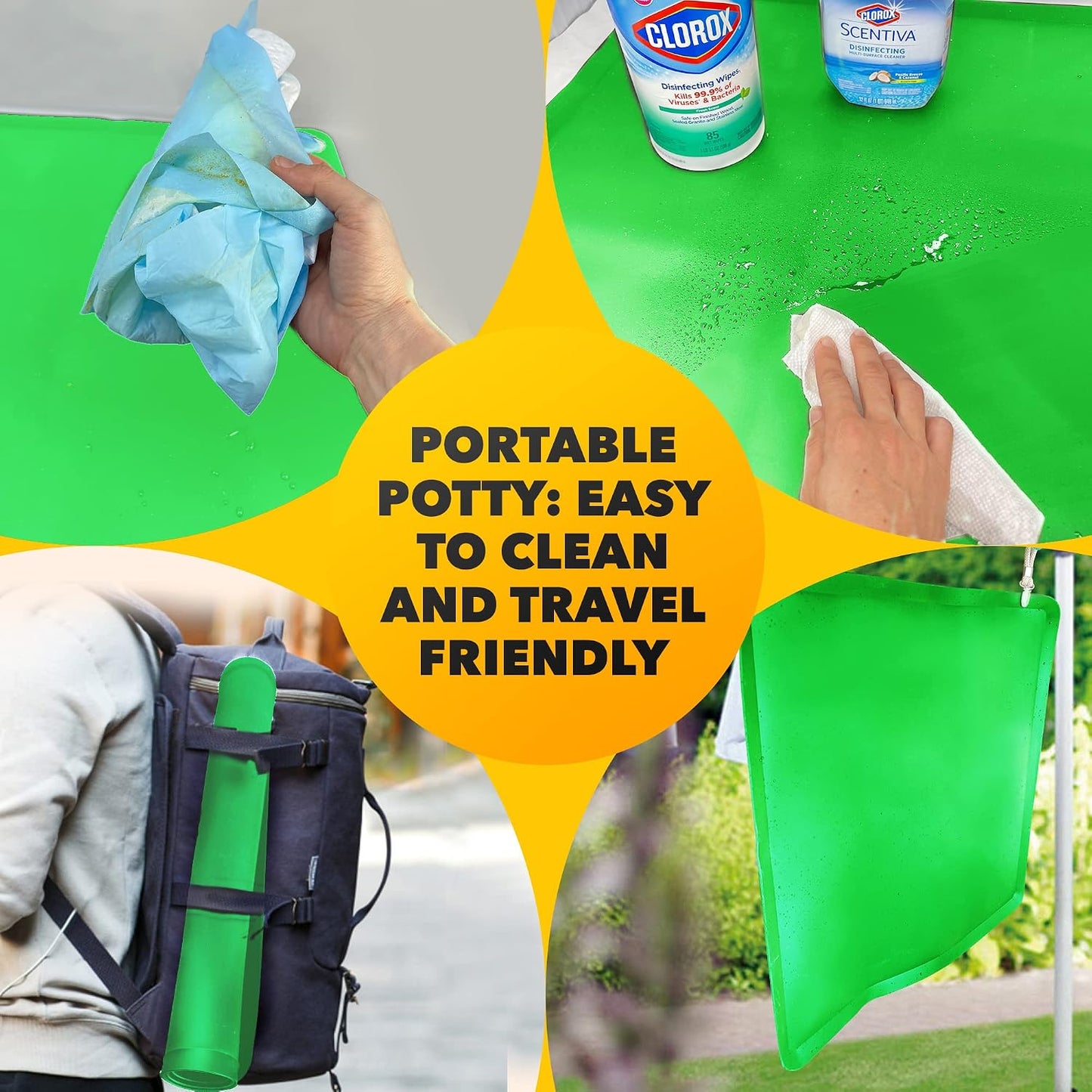 Tidyfriend 2 Pack Dog Pee Pad Holder - Fits up to 24” X 24” Pee Pad Holder for Dogs - Stable Grip, Soft Edges, Quick Wipe Silicone Surface Dog Pad Holder for Indoor Flooring Protection (Green)