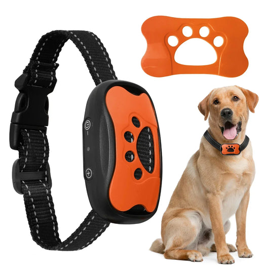 Pet Dog anti Barking Device USB Rechargeable Dogs Training Collar Ultrasonic Stop Barking Vibration anti Bark Collar